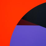 abstract painting of a red and purple tunnel