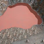 desert landscape painting with gravel