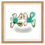 abstract flower painting in a frame