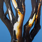 painting of a burnt orange tree