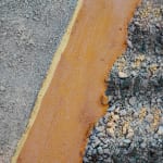 desert landscape painting with gravel
