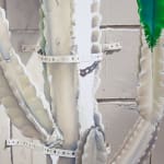 painting of cactus that has been painted white