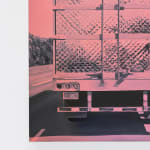 painting of the back of a semi truck