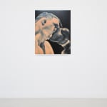 painting of a boxer getting punched in the face