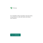 screenshot of a voicemail