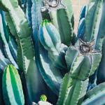 photo-reallistic painting of a cactus in the sunlight