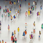 Julian Opie, Paris Sprinters - Nethaneel, Daniel, Kesi, Sam, 2024