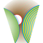 Peter Monaghan, Concentric Circles - Red/Green - Turquoise/Yellow