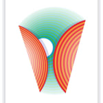 Peter Monaghan, Concentric Circles- Green/Turquoise- Red/Orange