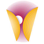 Peter Monaghan, Concentric Circles- Red/Purple- Orange/Yellow