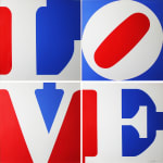Robert Indiana, Hope (Gold, Blue, Turquoise, Pink, Purple), 2012