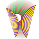 Peter Monaghan, Concentric Circles- Red/Green- Purple/Yellow