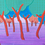 Catherine Cazalet, Blue Trees, Orange Sky