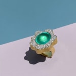 GRIMA, Emerald and Diamond Ring, 1986