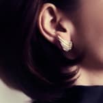 GRIMA, "Dürer Wings" Earrings - Yellow gold, diamonds, 2025