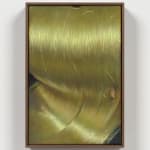 oil painting depicting a close up view of shiny yellow hair