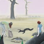 Charles Avery, Untitled (Woman Reading, The Egg Eating Egret), 2023