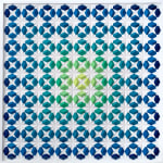 Zarah Hussain, Blue Diagonal II, 2021