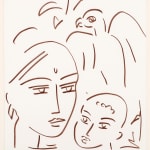 Senaka Senanayake, Untitled (Woman with Parrot), 2022