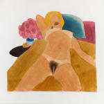 Tom Wesselmann, Sunset Nude with Yellow Tulips, 2004