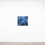 installation view of Adrian Kay Wong's exhibition "Same Time, Same Place," at Hashimoto Contemporary, San Francisco. At center, is the painting "Fluorescent"