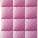 Sofia Shu'a painting of a geometric pattern in purple