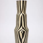H. Bradley's vase with various patterns in black and white