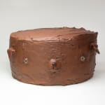 Stephen Morrison sculture of chocolate cake with dog face