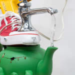 detail image side of teapot