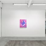 installation view of Megan Ellen MacDonald's exhibition "What Doesn't Kill You" at Hashimoto Contemporary San Francisco. The painting "Captivated" is depicted at center.
