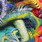 Crystal Wagner colorful abstract biomorphic paper sculpture