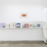 Installation view of artist Thomas Danthony's painting Coco installed behind an admin area at Hashimoto Contemporary, San Francisco