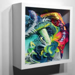 Crystal Wagner colorful abstract biomorphic paper sculpture