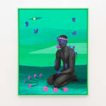 Corey K. Lamb - decapitated male torso holding flower next to nude female figure