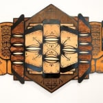 GATS painting on wood of face