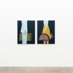 Installation view of Angela Burson's painting at Hashimoto Contemporary Los Angeles.