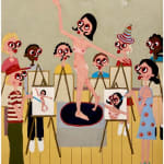 James Eddy's painting of a class painting a nude woman