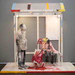 Brett Amory large scale installation featuring two figures