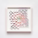 wooden wall sculpture with rainbow colors