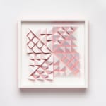 wooden wall sculpture by sean newport - pink