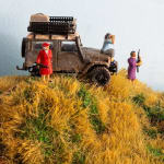 close up shot of the hunting elderly women