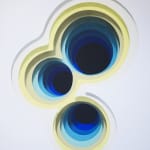 1010 abstract painting yellow and blue detail