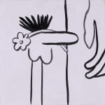 Corey Lamb ink painting of cropped male nude figure