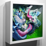 Crystal Wagner colorful abstract biomorphic paper sculpture