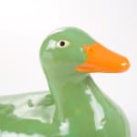 Lorien Stern's ceramic sculpture of a green duck