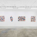 Installation view of Scott Albrecht's exhibition "What Holds Us" at Hashimoto Contemporary, San Francisco. Depicted from left to right: "In The Quite of What Is," "Hereing," "In Everything, Everywhere," and "Resting In a Memory."