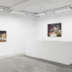 Install image of Sweet Bountiful Life. From left to right, "Still Life with Mostly Cheeses".