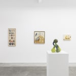 Install Image of "Oddkin", from left to right, “CheezIt Angel”, “MANYFACES”, “When the Cat's Away”, “legs3”, “I am the tiger, tiger, tiger”, “scent trail”