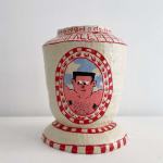 Christopher Gale large vase with man's crotch painted on the front