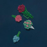 close up of bouquets on dark blue background